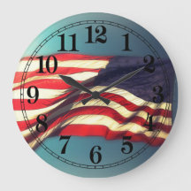 Amerikanische Flag-Round-Clock