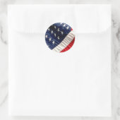 AMERIKANISCHE FLAG RUNDER AUFKLEBER (Tasche)