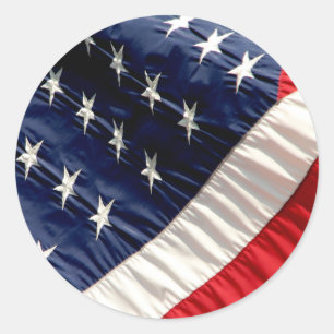 AMERIKANISCHE FLAG RUNDER AUFKLEBER