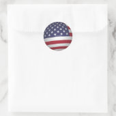 AMERIKANISCHE FLAG RUNDER AUFKLEBER (Tasche)