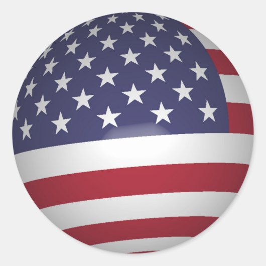 AMERIKANISCHE FLAG RUNDER AUFKLEBER (Vorderseite)
