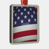 AMERIKANISCHE FLAG SILBERNES ORNAMENT (Rechts)