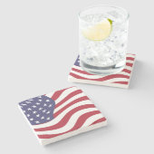 AMERIKANISCHE FLAG STEINUNTERSETZER (Seitenansicht)