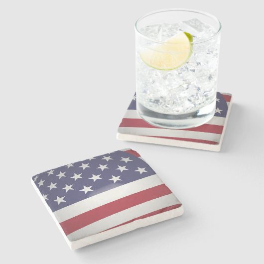 AMERIKANISCHE FLAG STEINUNTERSETZER (Seitenansicht)