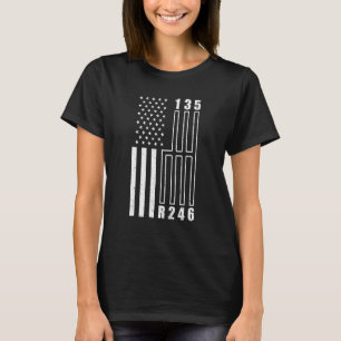 Amerikanische Flag-Umschalt-Geber, manueller Übert T-Shirt