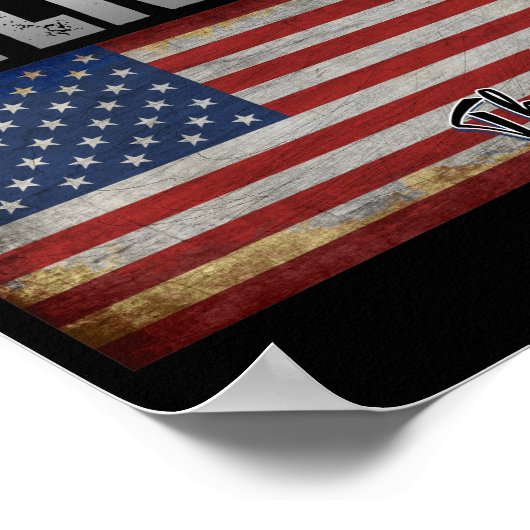 AMERIKANISCHE FLAG VETERANS DANKE IHNEN 4. JULI POSTER (Ecke)