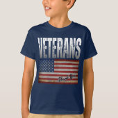 AMERIKANISCHE FLAG VETERANS DANKE IHNEN 4. JULI T- T-Shirt (Vorderseite)