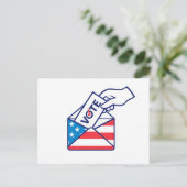 Amerikanische Flag-Wahlkarte Postkarte (Stehend Vorderseite)