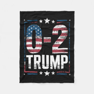 Amerikanische Flagge 0-2 Trump 2024 Fleecedecke