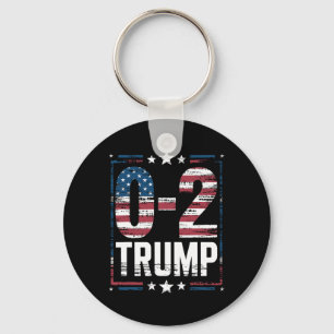 Amerikanische Flagge 0-2 Trump 2024  Schlüsselanhänger