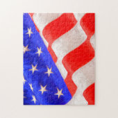 Amerikanische Flagge 11x14 Foto Puzzle mit Geschen (Vertikal)