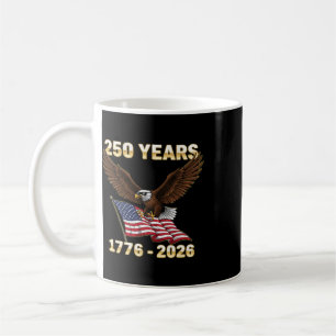 Amerikanische Flagge 1776-2026 USA 4. Juli 250 Jah Kaffeetasse