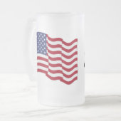 Amerikanische Flagge - 1776 Mattglas Bierglas (Vorderseite Links)