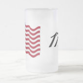 Amerikanische Flagge - 1776 Mattglas Bierglas (Mittel)