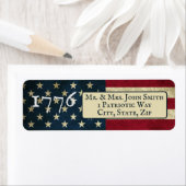 Amerikanische Flagge 1776 Rücksendeadresse (Insitu)