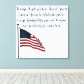 Amerikanische Flagge 2371 Leinwanddruck (Insitu (Holzboden))