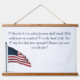 Amerikanische Flagge 2371 Wandteppich Mit Holzrahmen