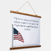 Amerikanische Flagge 2371 Wandteppich Mit Holzrahmen (Gewinkelt)