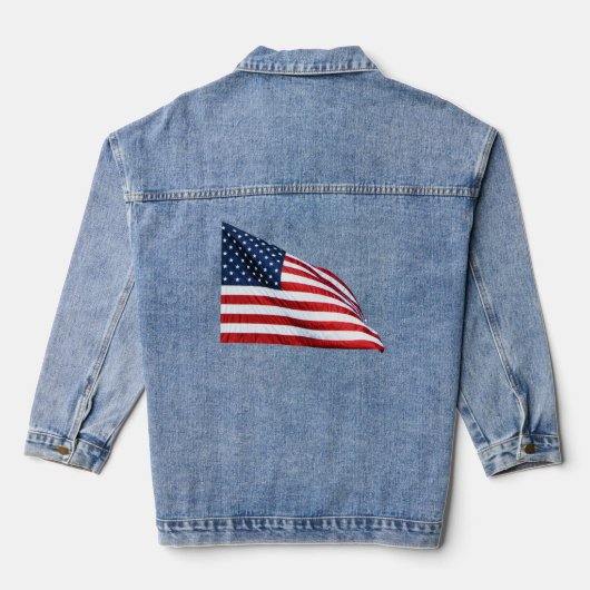 Amerikanische Flagge 2412 Jeansjacke (Rückseite)