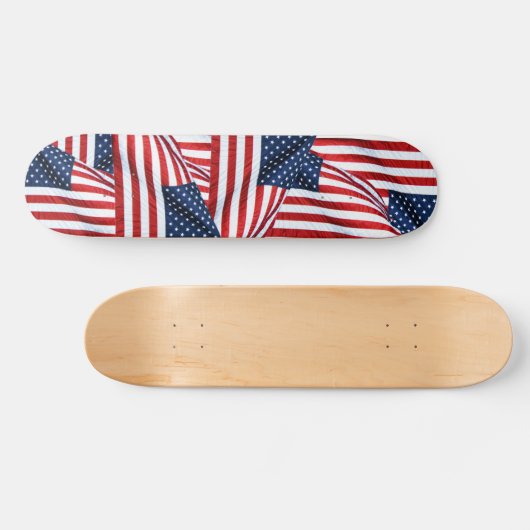 Amerikanische Flagge 2412 Skateboard (Horizontal)