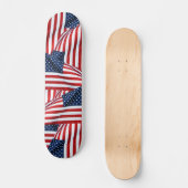 Amerikanische Flagge 2412 Skateboard (Vorderseite)