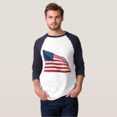 Amerikanische Flagge 2412 T-Shirt (Vorne ganz)