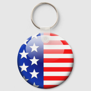 Amerikanische Flagge 2,0 Schlüsselanhänger