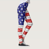 Amerikanische Flagge #2 Leggings (Rechts)