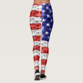 Amerikanische Flagge #2 Leggings (Rückseite)