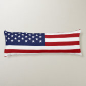 Amerikanische Flagge 2 Seitenschläferkissen (Rückseite)