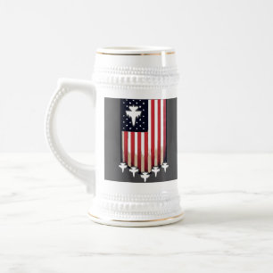 Amerikanische Flagge 4. Juli-65079 Bierglas