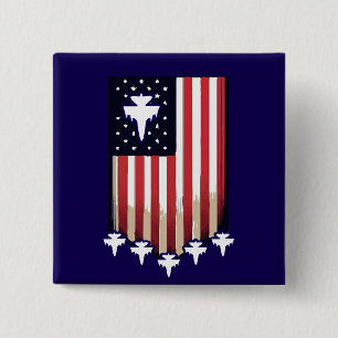 Amerikanische Flagge 4. Juli-65079 Button