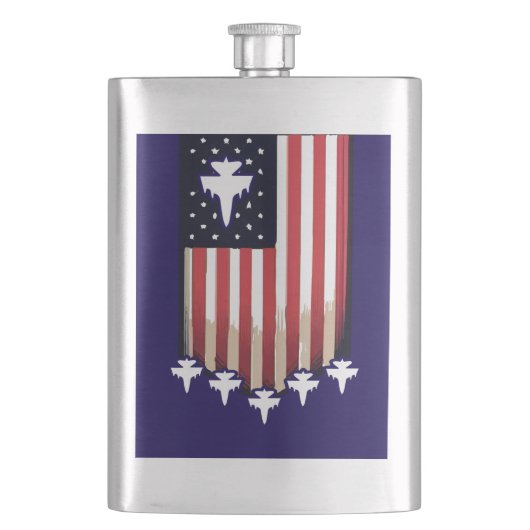 Amerikanische Flagge 4. Juli-65079 Flachmann (Vorderseite)
