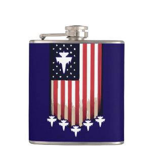 Amerikanische Flagge 4. Juli-65079 Flachmann