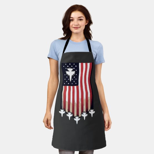Amerikanische Flagge 4. Juli-65079 Schürze (Getragen)