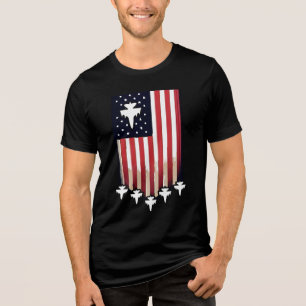 Amerikanische Flagge 4. Juli-65079 Tri-Blend Shirt