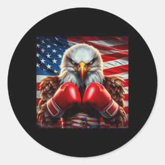 Amerikanische Flagge 4. Juli Adler Unabhängigkeits Runder Aufkleber