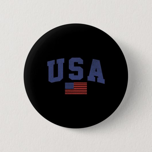 Amerikanische Flagge 4. Juli Americana kühl blau Button (Vorderseite)