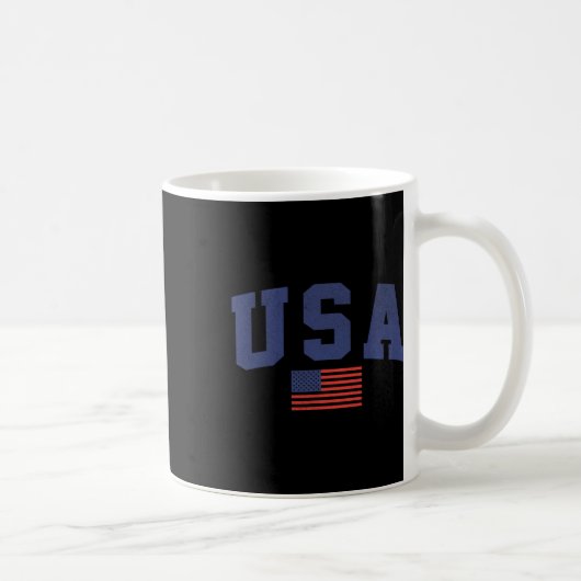 Amerikanische Flagge 4. Juli Americana kühl blau Kaffeetasse (Rechts)
