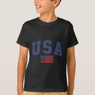 Amerikanische Flagge 4. Juli Americana kühl blau T-Shirt