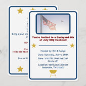 Amerikanische Flagge 4. Juli barbeque Einladung (Vorne/Hinten)