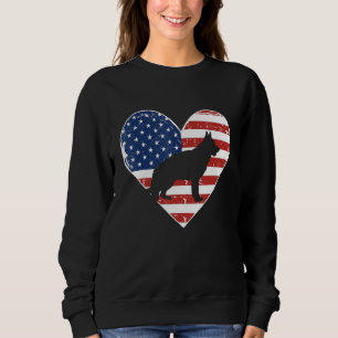 Amerikanische Flagge 4. Juli Belgische Malinois Va Sweatshirt