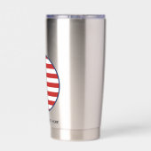 Amerikanische Flagge 4. Juli Custom Thermobecher (Rückseite)