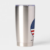 Amerikanische Flagge 4. Juli Custom Thermobecher (Vorderseite)