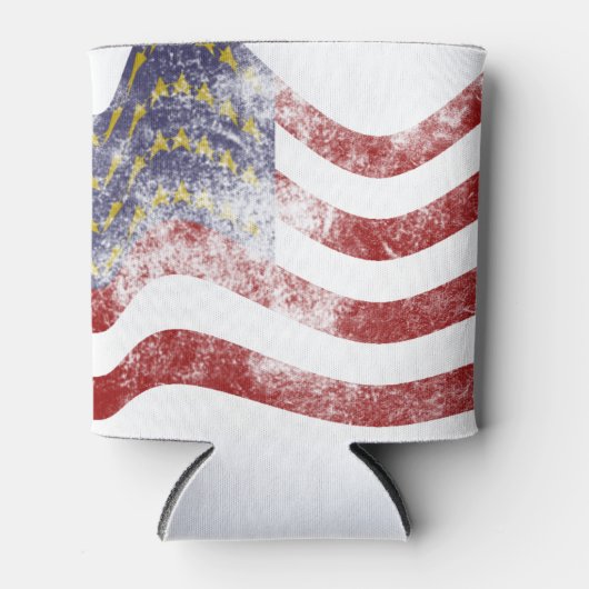 Amerikanische Flagge 4. Juli Dosenkühler (Vorderseite)