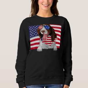 Amerikanische Flagge 4. Juli Englisch Springer Spa Sweatshirt