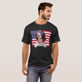 Amerikanische Flagge 4. Juli Englisch Springer Spa T-Shirt (Vorne ganz)
