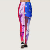 Amerikanische Flagge 4. Juli Feier Leggings (Rückseite)
