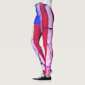 Amerikanische Flagge 4. Juli Feier Leggings (Links)