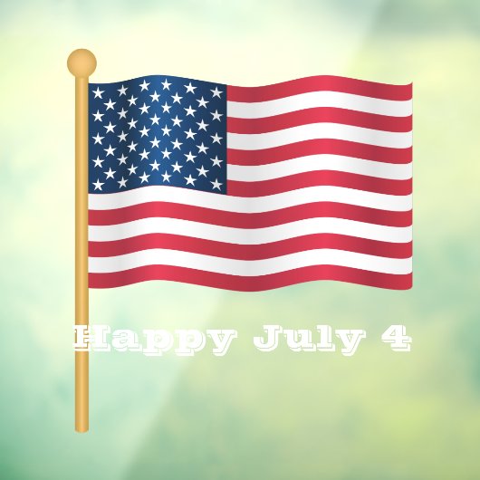 Amerikanische Flagge 4. Juli Fensteraufkleber (Blatt 3)